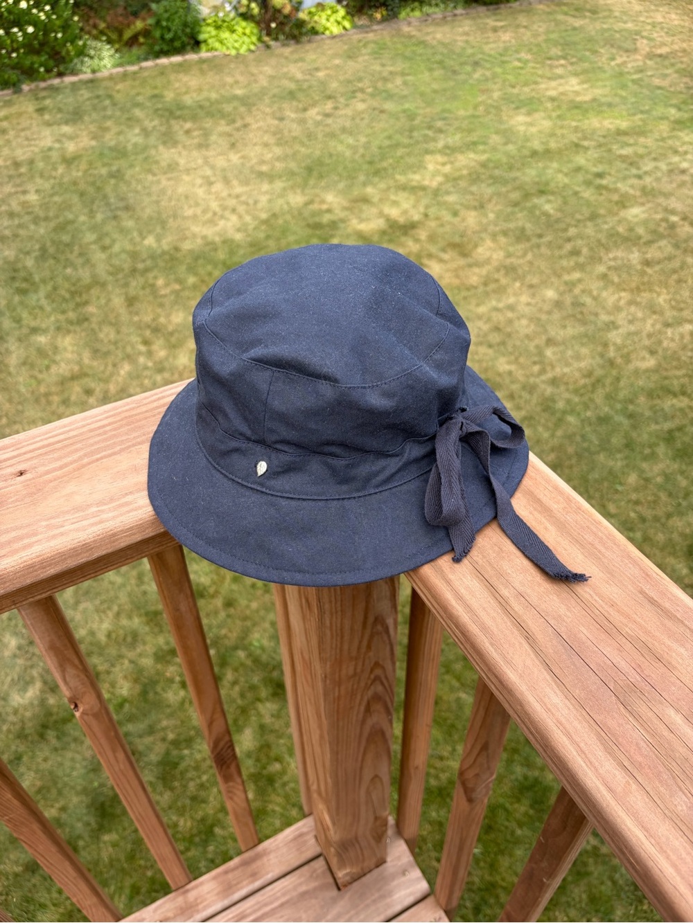 Helen Kaminski Navy Bucket Hat with Side Tie